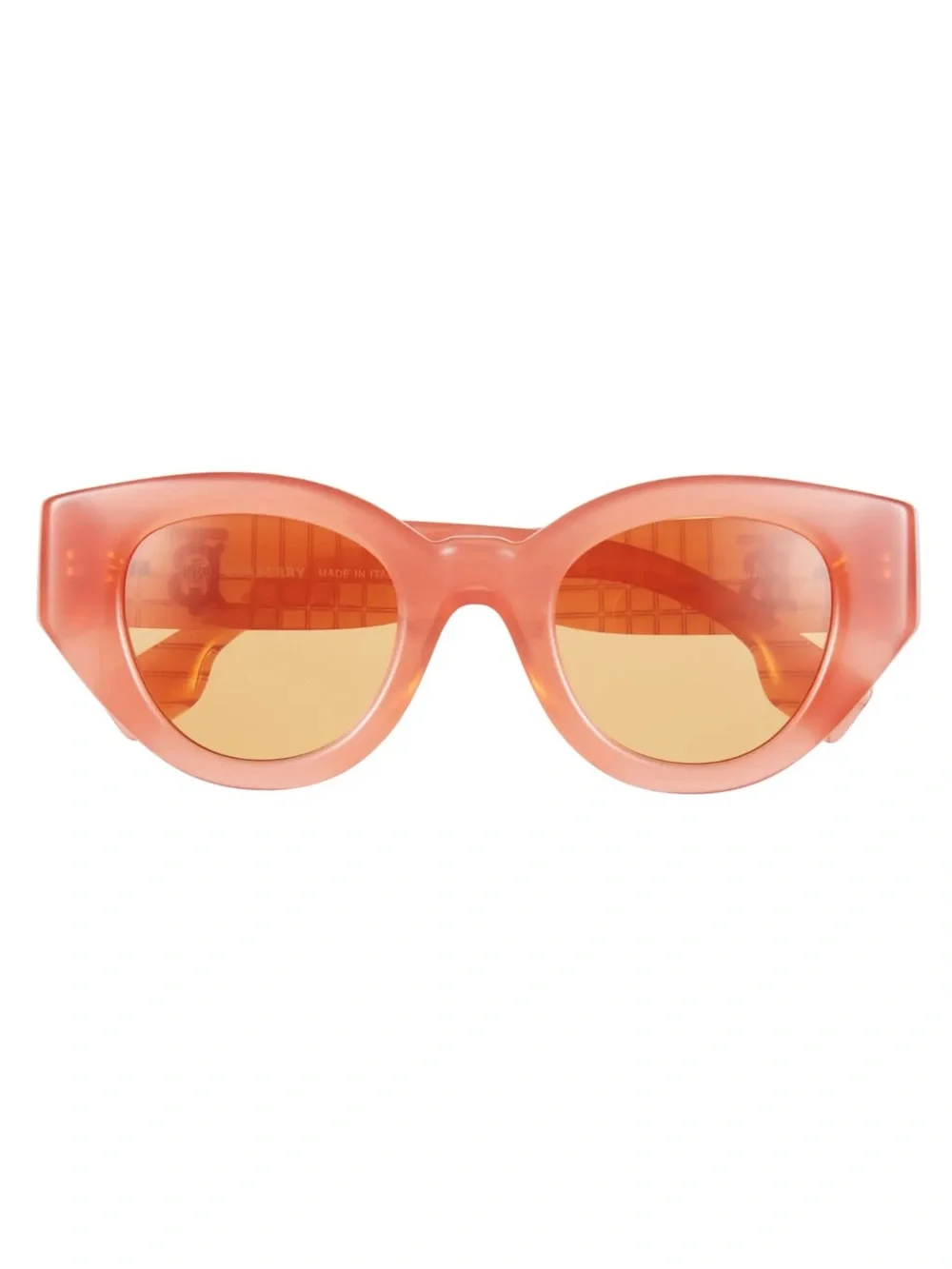 BURBERRY ORANGE ROUND SUNGLASSES - Picture 10 of 13